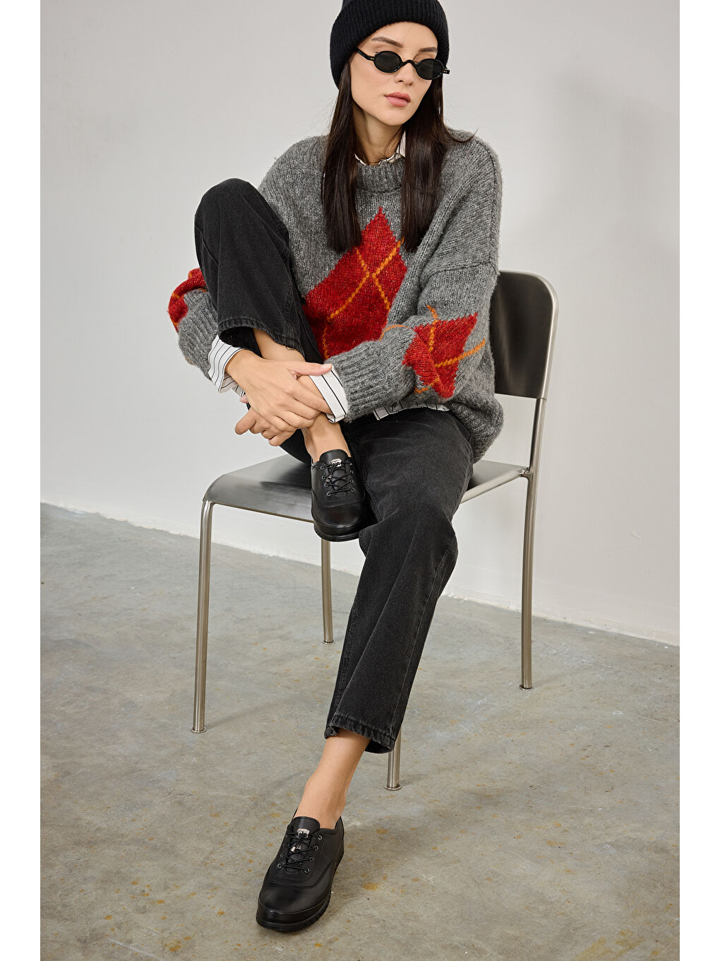 Kadın Hakiki Deri Ayakkabı 14355Z2767 Siyah-1