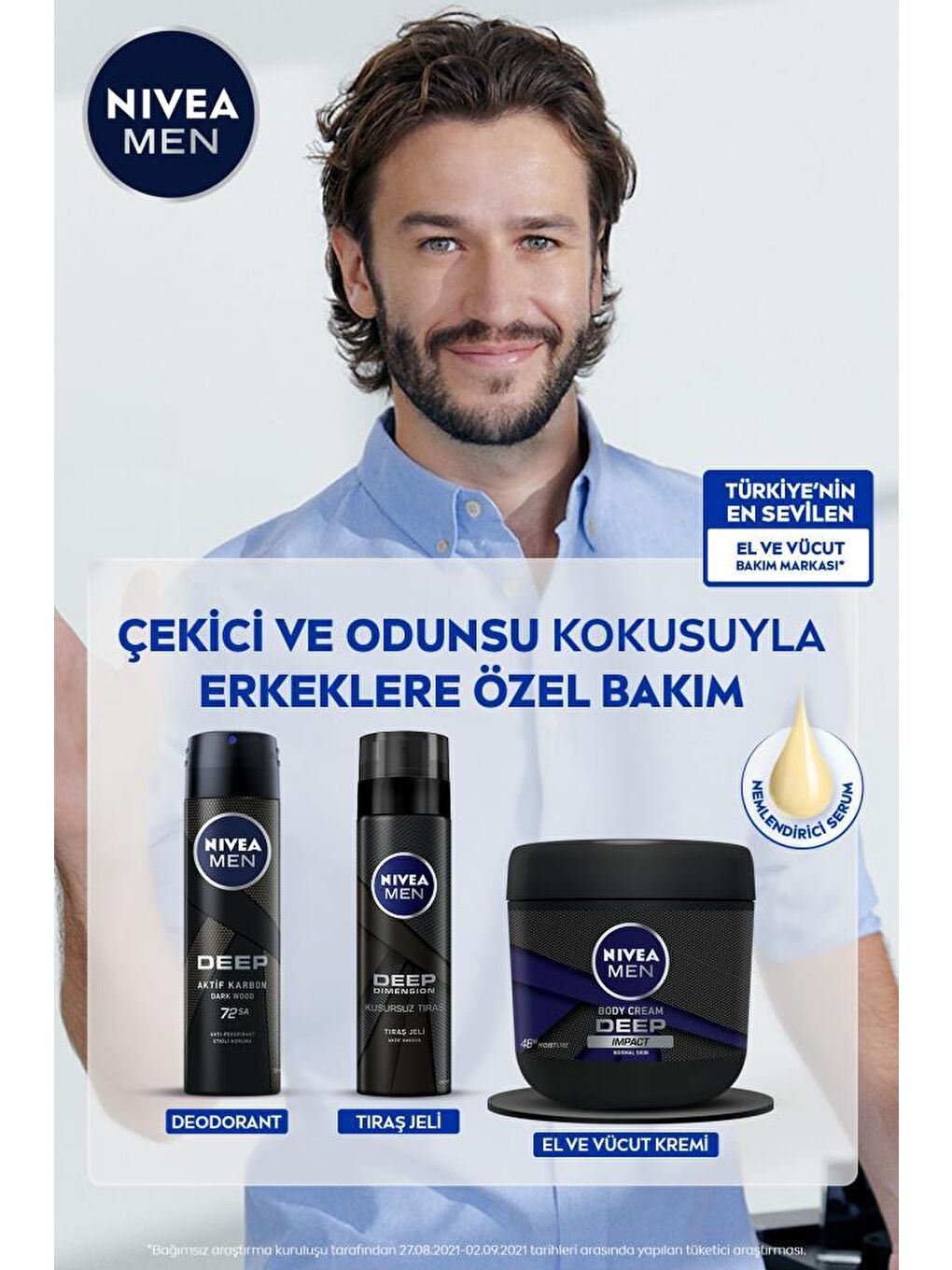 NIVEA Men El Ve Vücut Kremi Deep Impact 400 ml, Normal Ciltler için Nemlendirici - 4