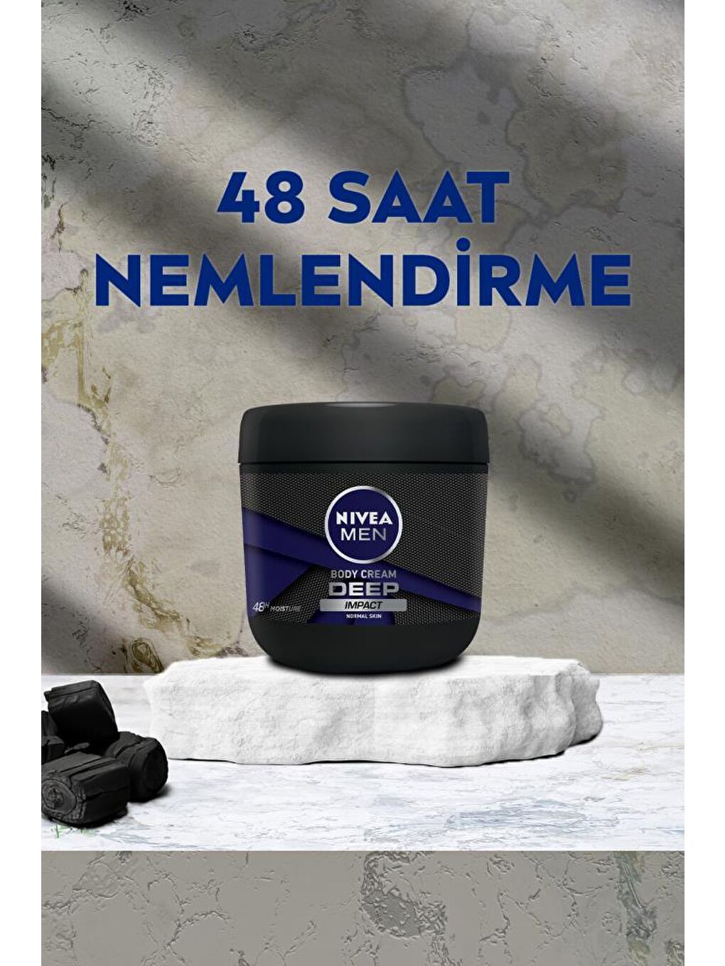 NIVEA Men El Ve Vücut Kremi Deep Impact 400 ml, Normal Ciltler için Nemlendirici - 6