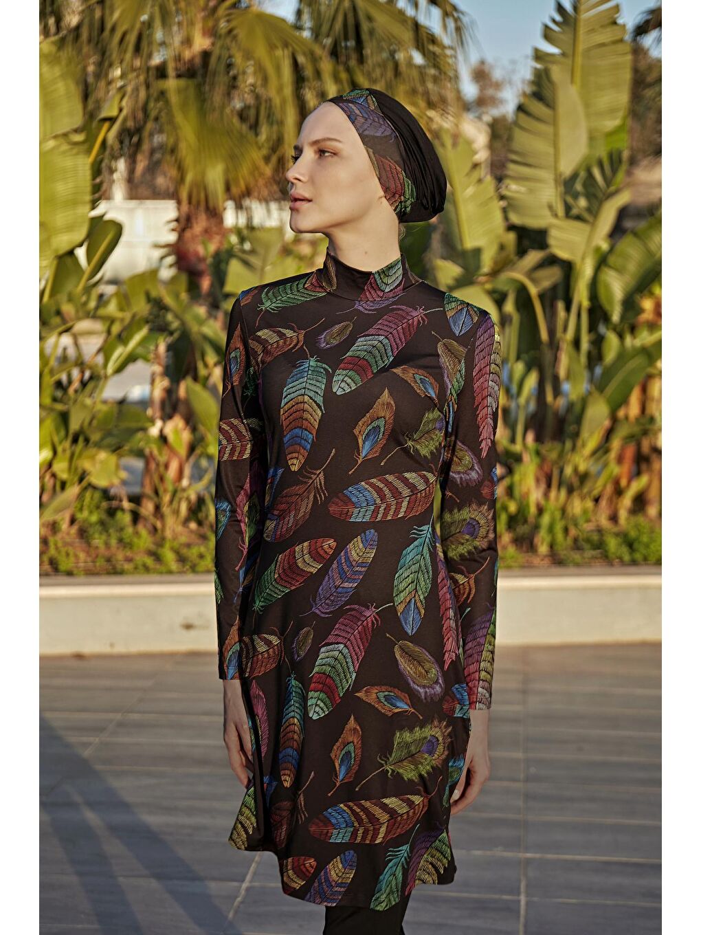 Siyah Büyük Beden Elastanlı Tesettür Mayo 2013 Tuğba-5