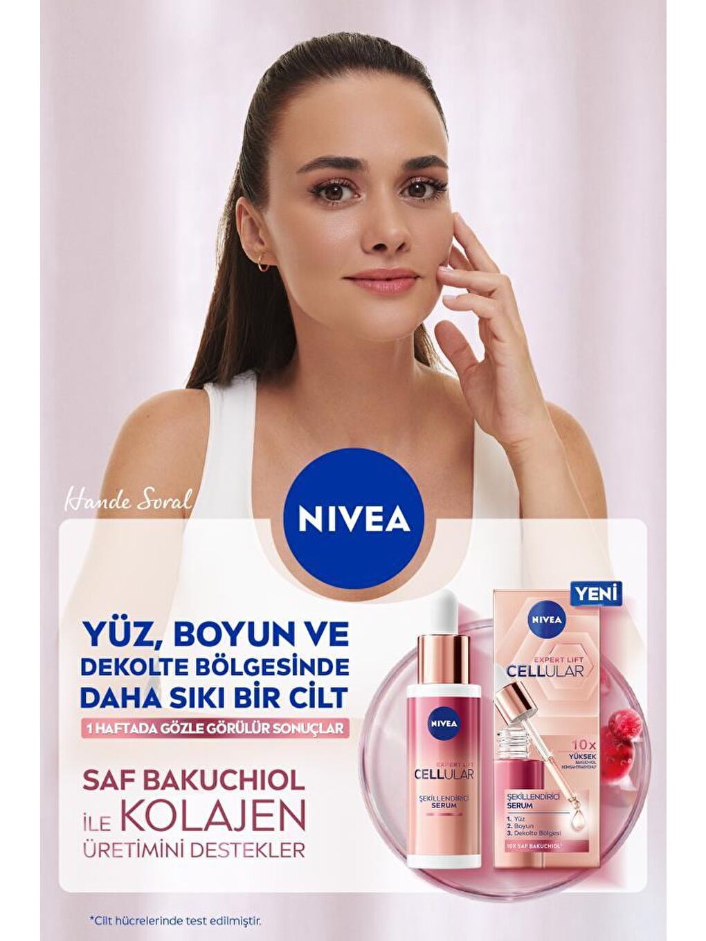 NIVEA Cellular Expert Lift Şekillendirici Serum 30 ml, Yüz, Boyun Ve Dekolte Bölgesi, Saf Bakuchiol - 1