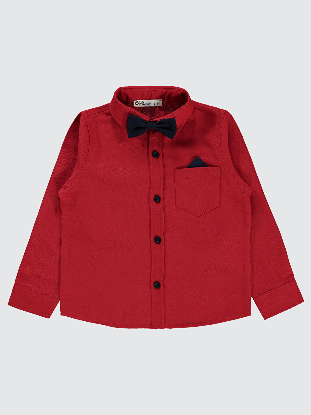 Boys Erkek Çocuk Gömlek 2-5 Yaş Kırmızı