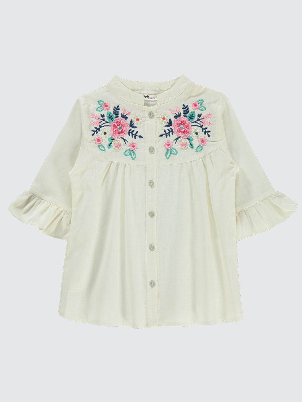 Girls Kız Çocuk Gömlek 10-13 Yaş Ekru