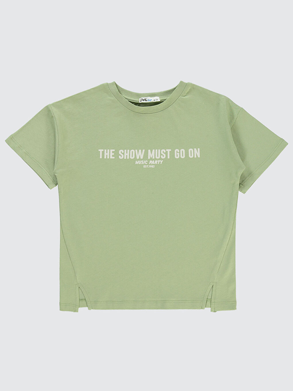 Boys Erkek Çocuk Tişört 10-13 Yaş Haki