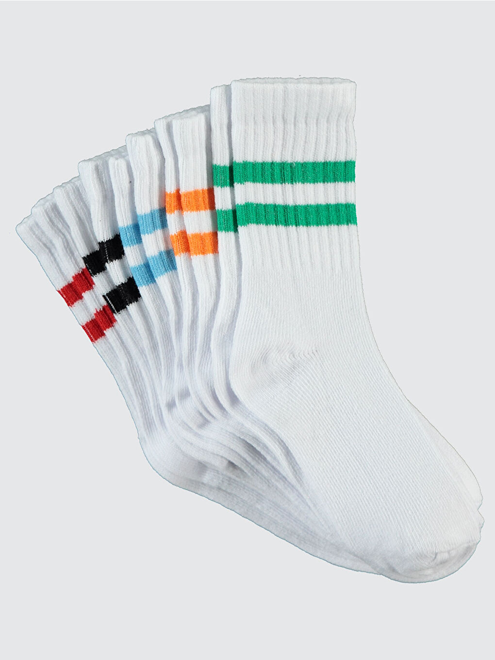 Boys Erkek Çocuk 5'li Soket Çorap 2-12 Yaş Beyaz-3