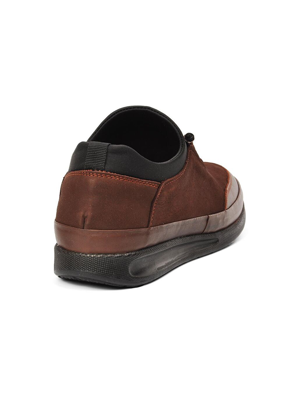 Kahverengi 703 Nubuk Kahve Erkek Hakiki Deri Lastikli Ayakkabı-3