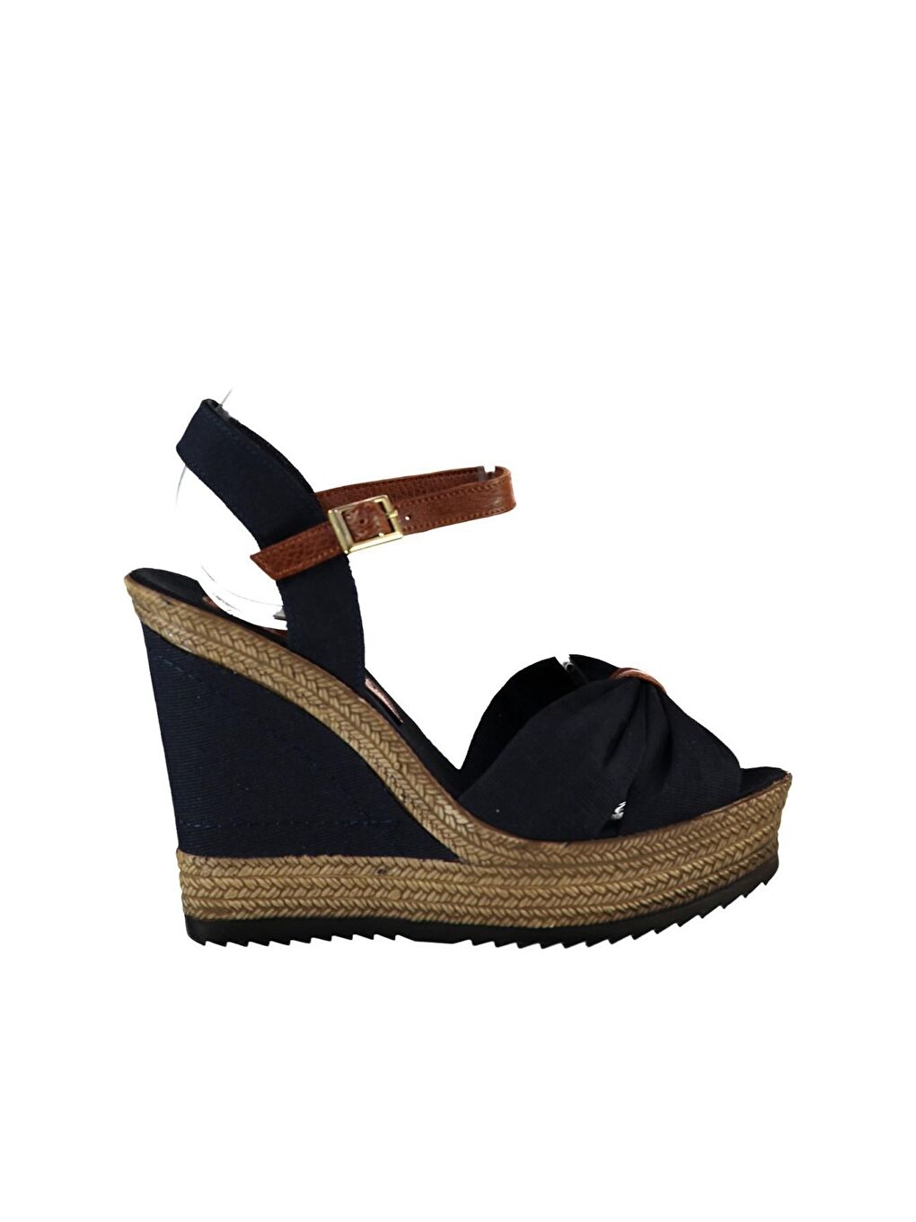 9674071005 Lacivert Dolgu Taban Kadın Ayakkabı-2