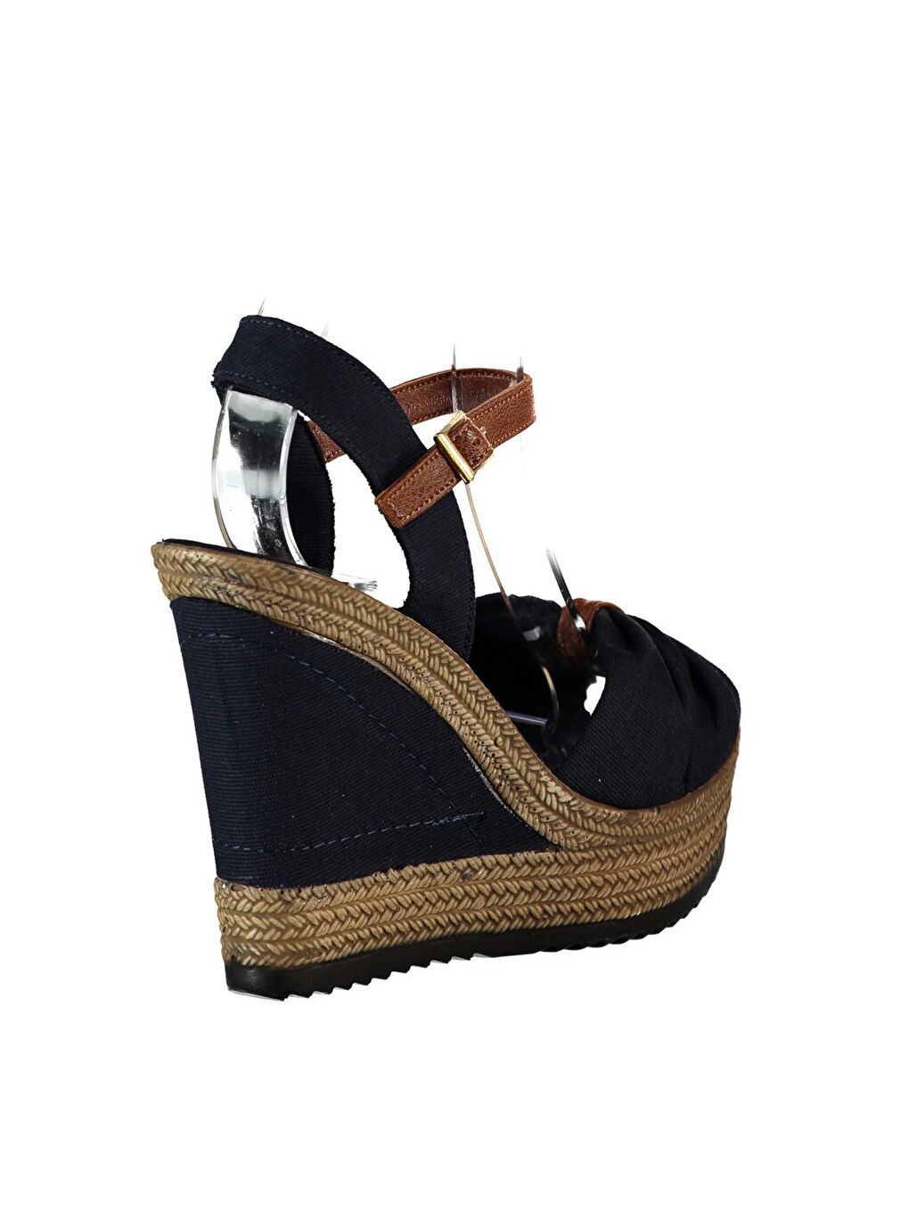 9674071005 Lacivert Dolgu Taban Kadın Ayakkabı-3