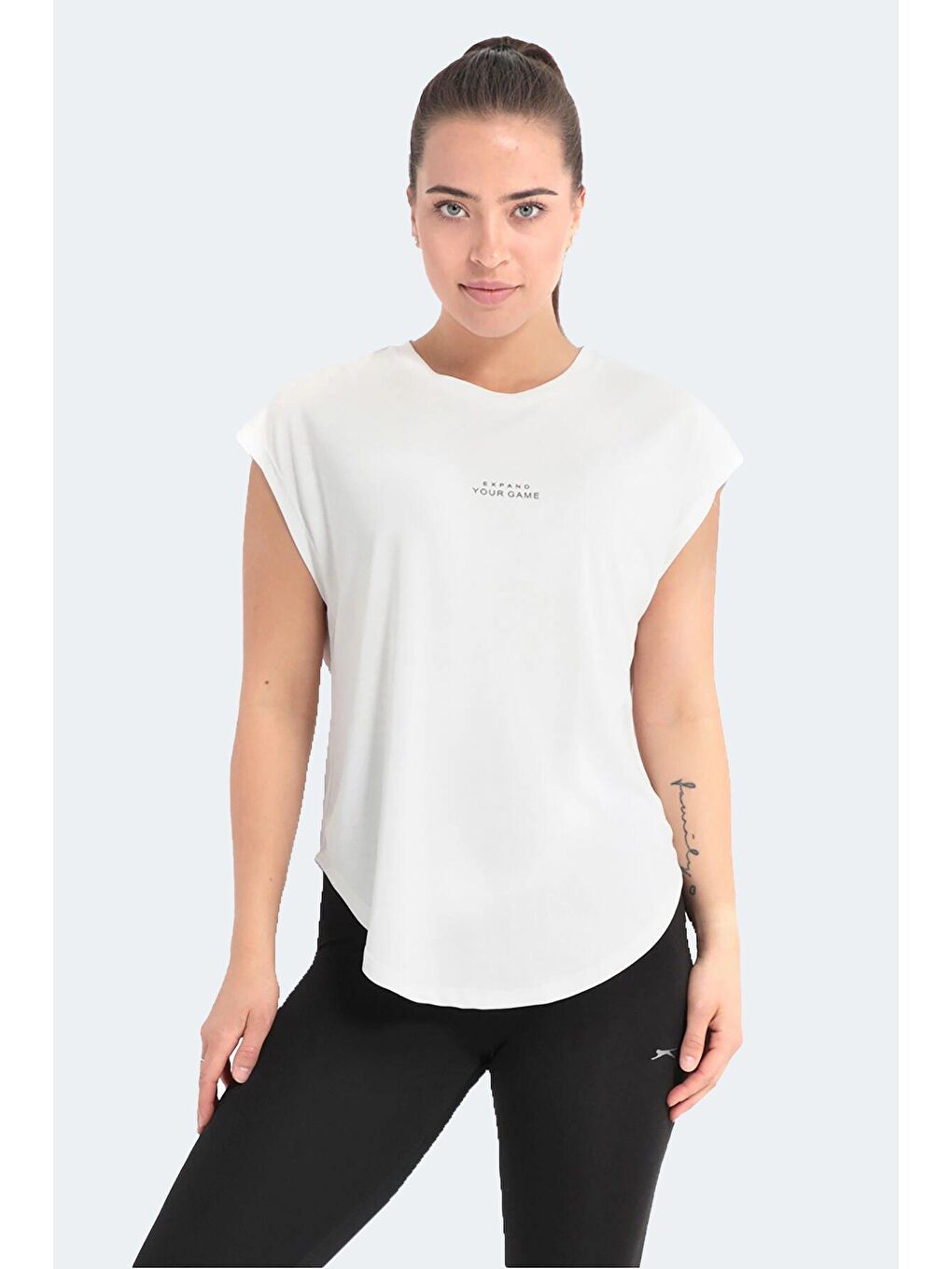 SLAZENGER POLINA Kadın T-Shirt Ekru