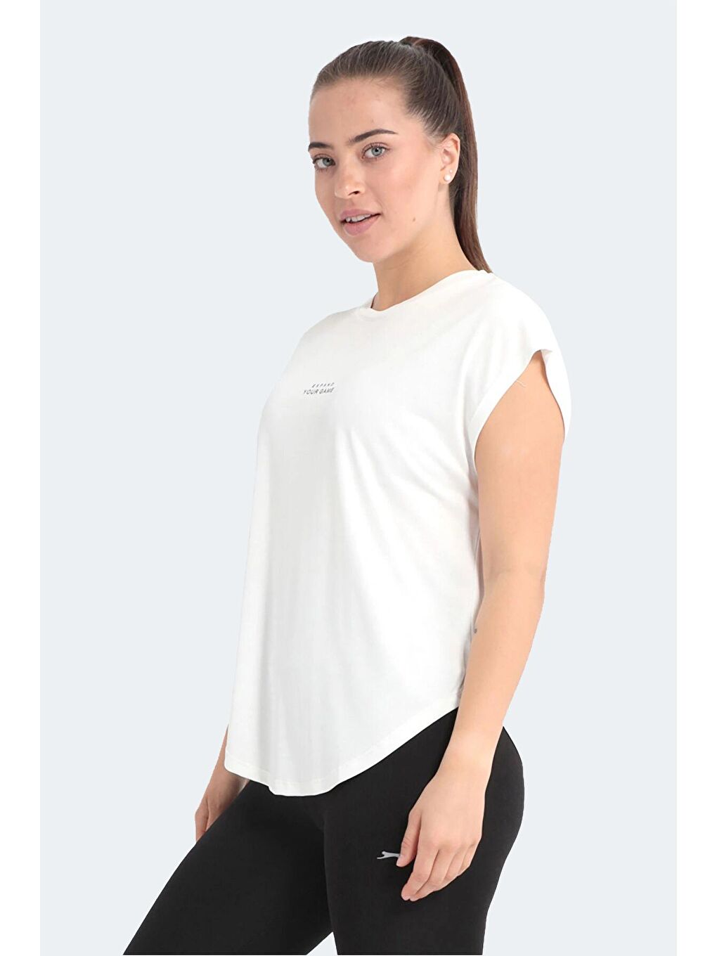 SLAZENGER POLINA Kadın T-Shirt Ekru - 1