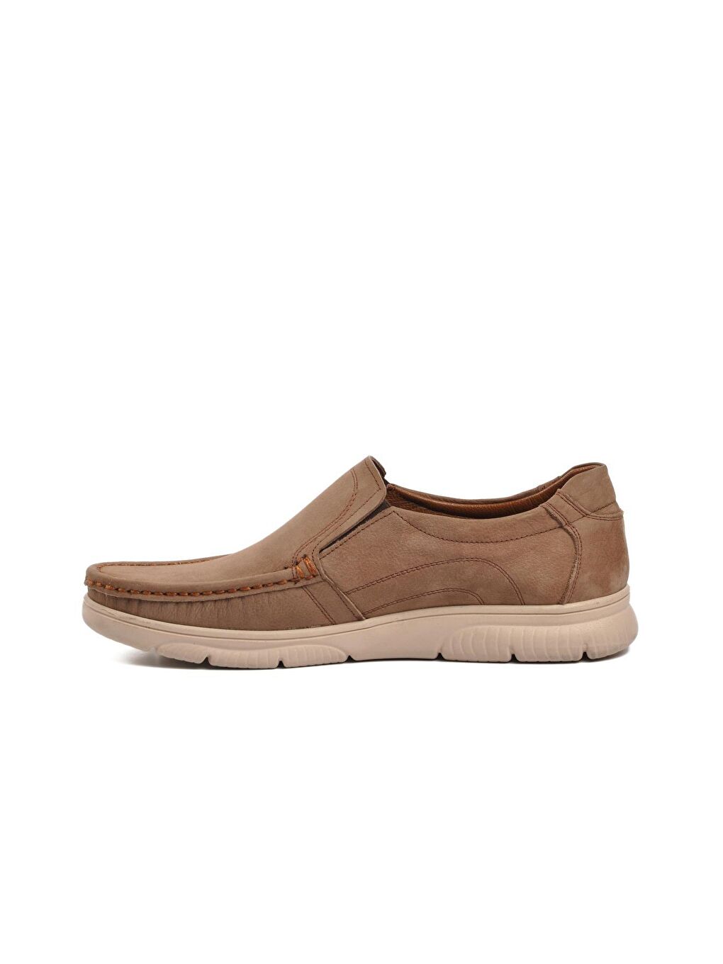 Bej 232060 Kum Nubuk İçi Dışı Hakiki Deri Erkek Ayakkabı-1