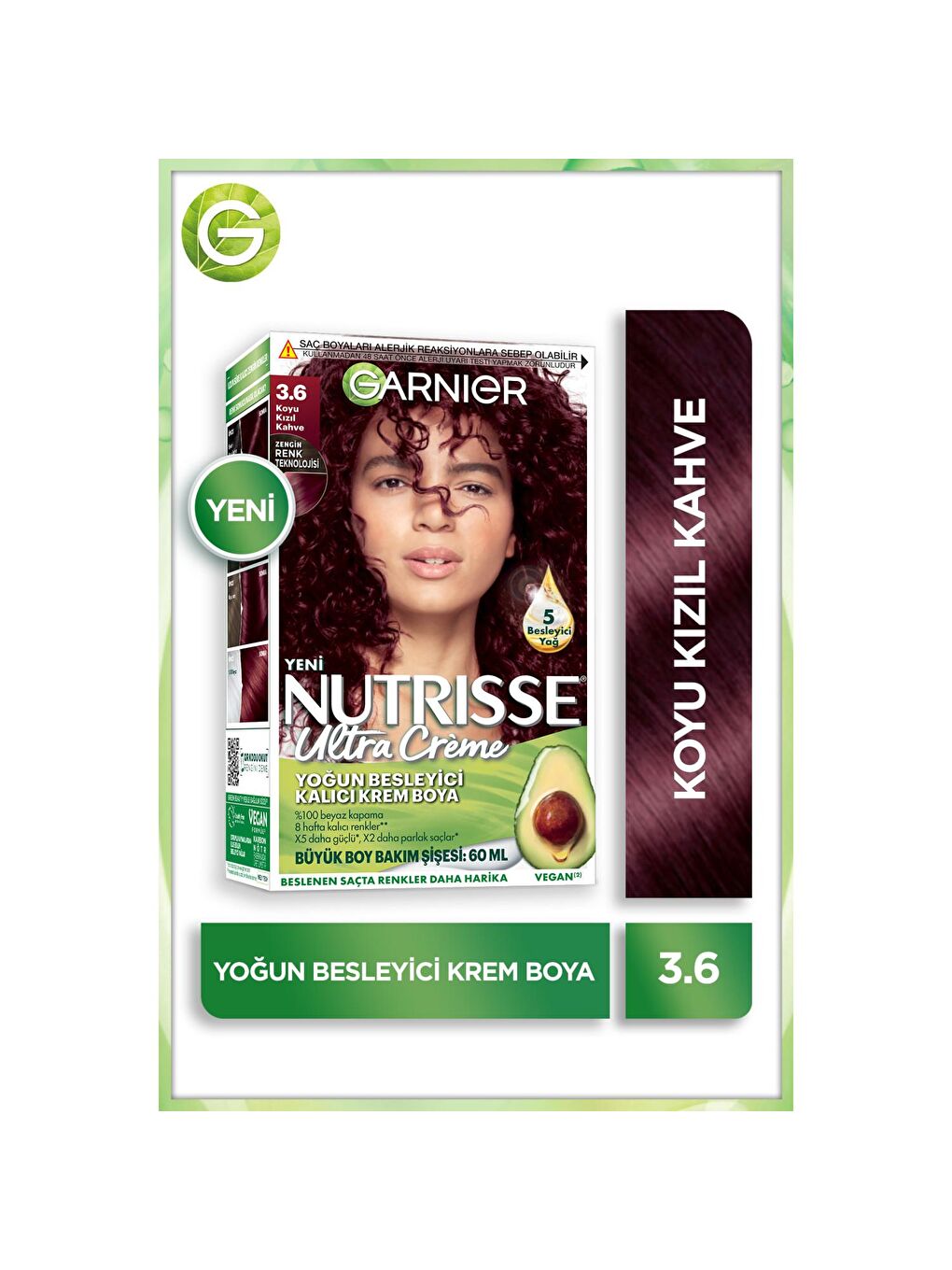 GARNIER Kahverengi Ultra Creme 3.6 Koyu Kızıl Kahve