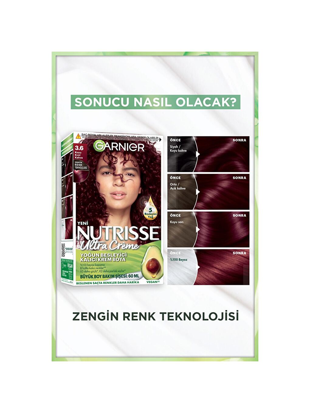 GARNIER Kahverengi Ultra Creme 3.6 Koyu Kızıl Kahve - 2