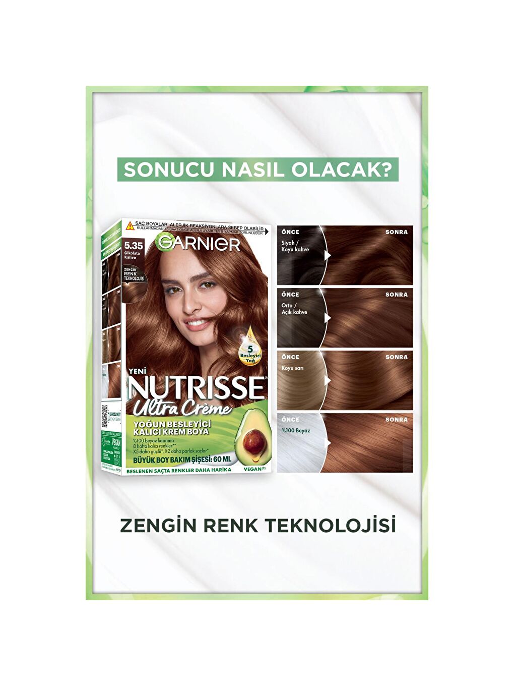 GARNIER Kahverengi Ultra Creme 5.35 Çikolata Kahve - 2