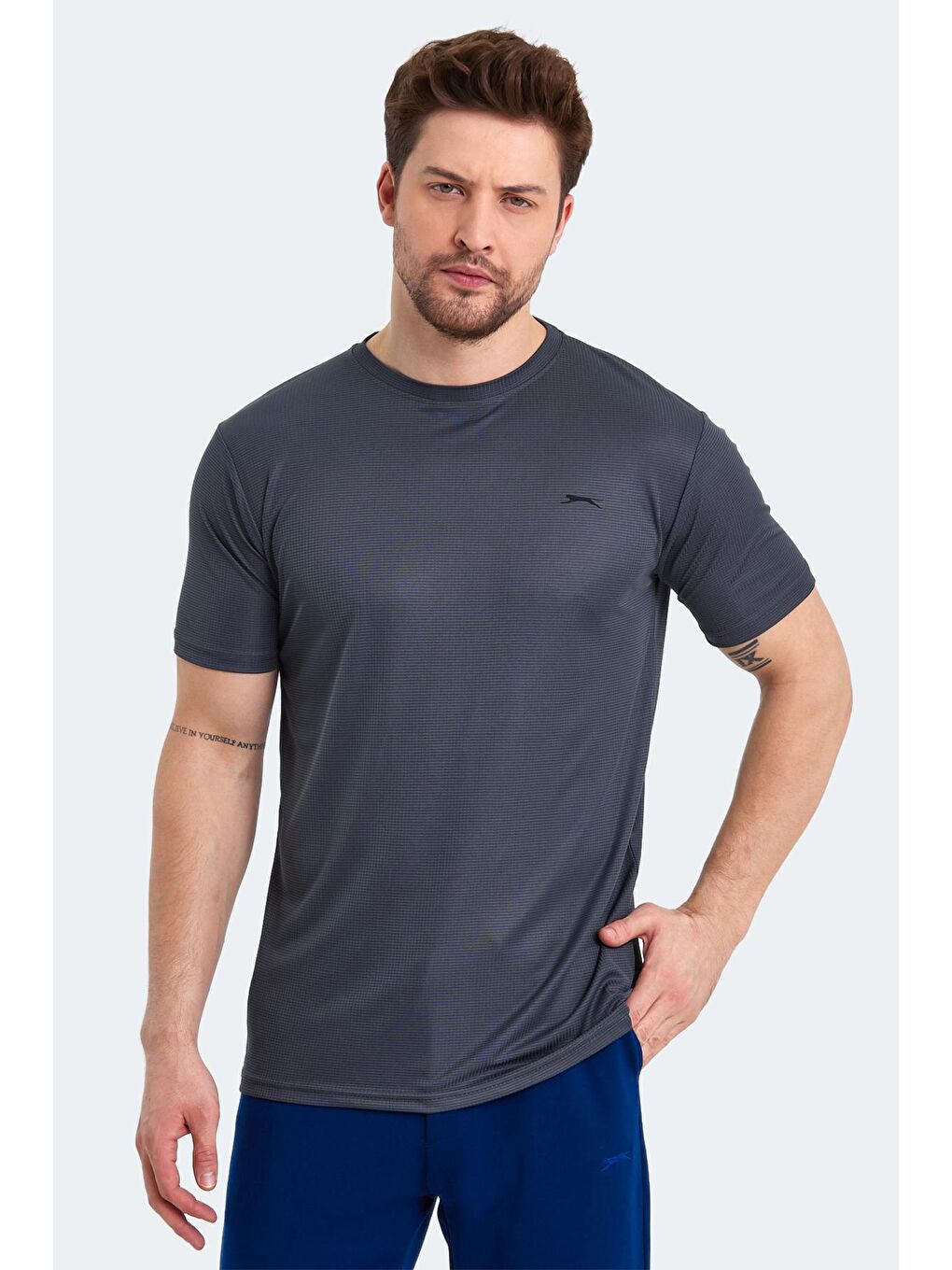 SLAZENGER Koyu Gri SENATO I Erkek T-Shirt Koyu Gri - 3