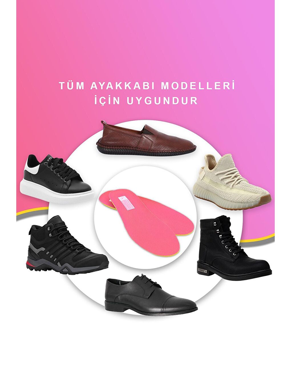 Black Deer Pembe X15 Yumuşak Ortopedik Tabanlık Erkek Kadın Pembe - 4