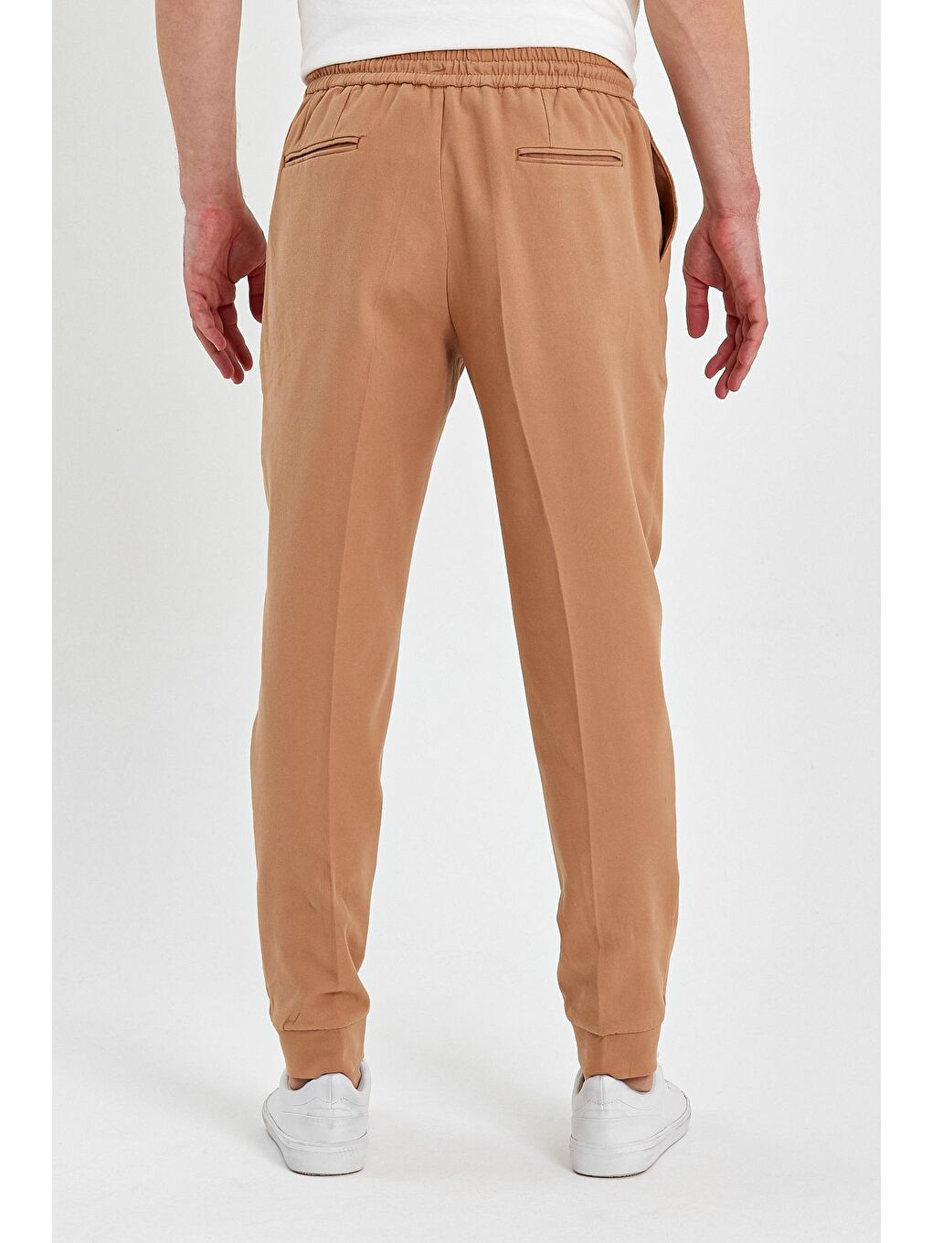 Sarı Beli İpli Fermuarlı Erkek Jogger Pantolon-4