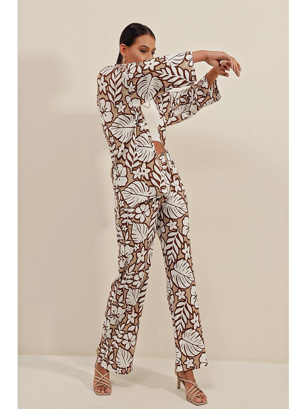 6582 Örme İkili Takım - Kahverengi-3