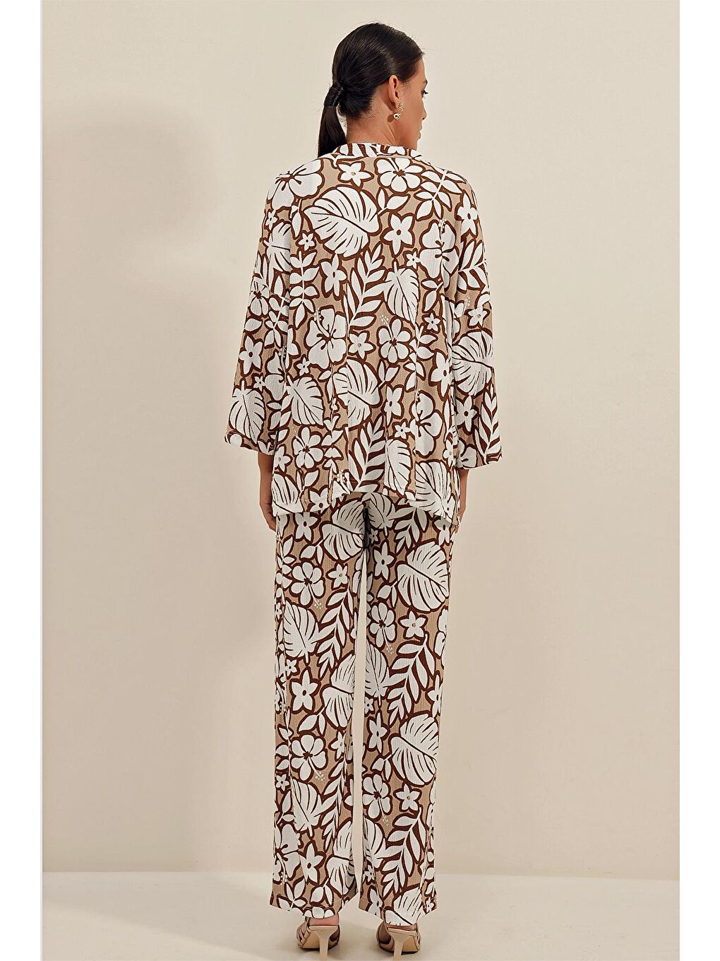 6582 Örme İkili Takım - Kahverengi-4