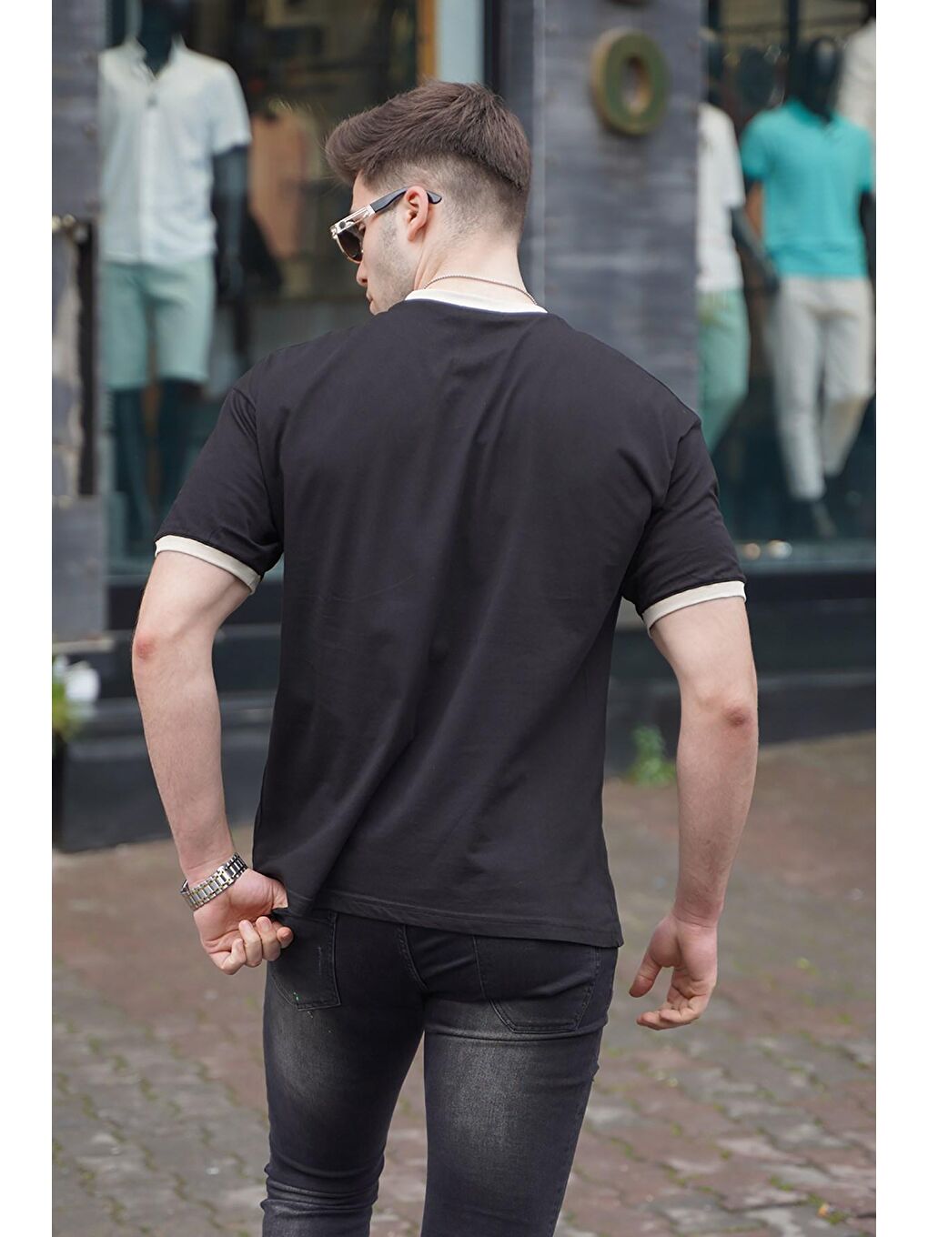 Erkek Siyah Basic Tişört 5859-1