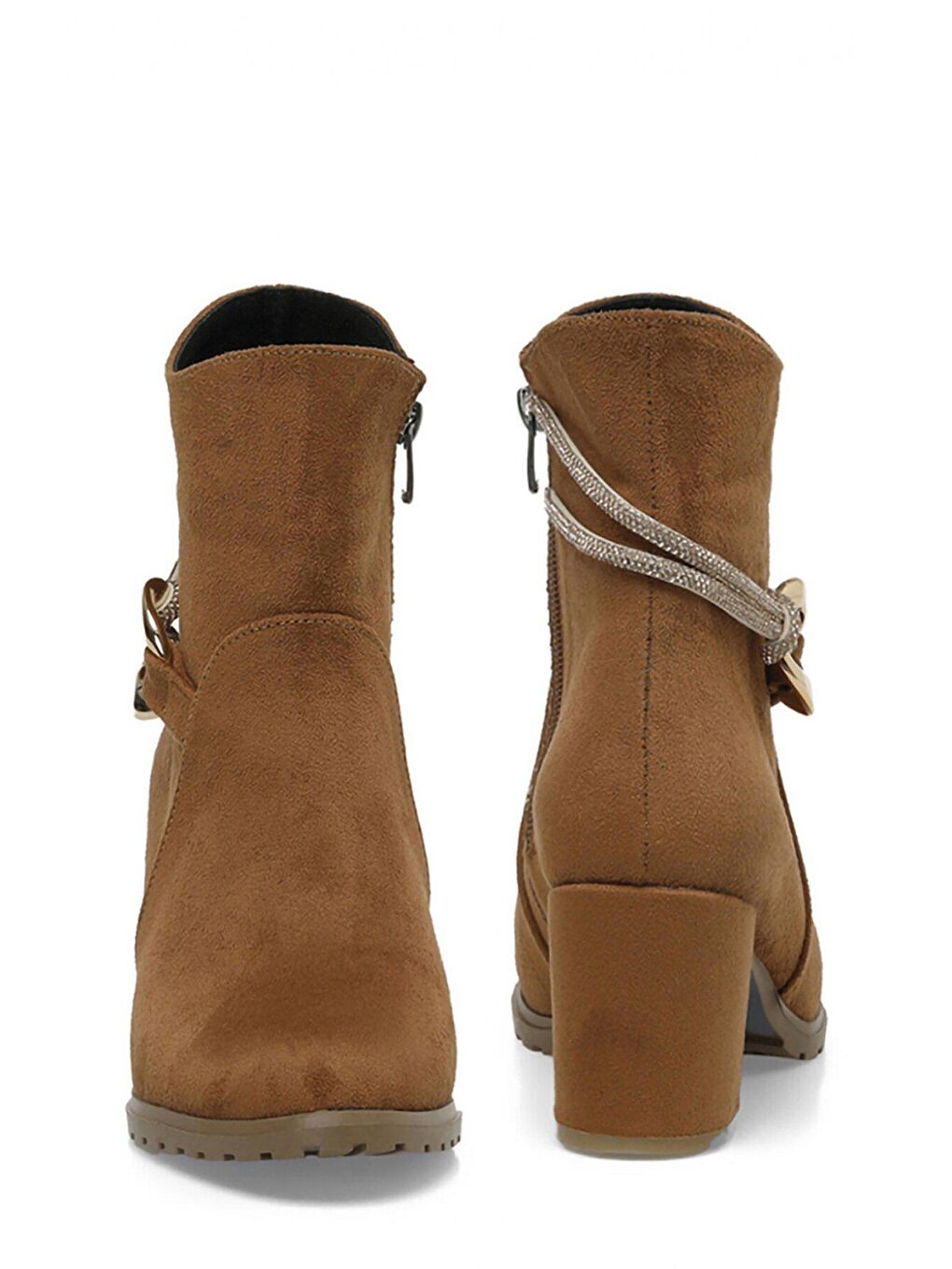Kahverengi PAMELA 3PR Taba Kadın Topuklu Bot-4
