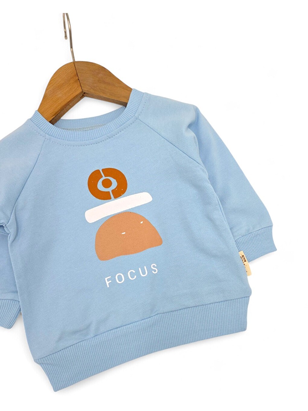 Mavi Erkek Bebek Mevsimlik Focus Baskılı Sweatshirt Ve Altlı 6-9-12-18-24 Ay Bebek Takımı-3