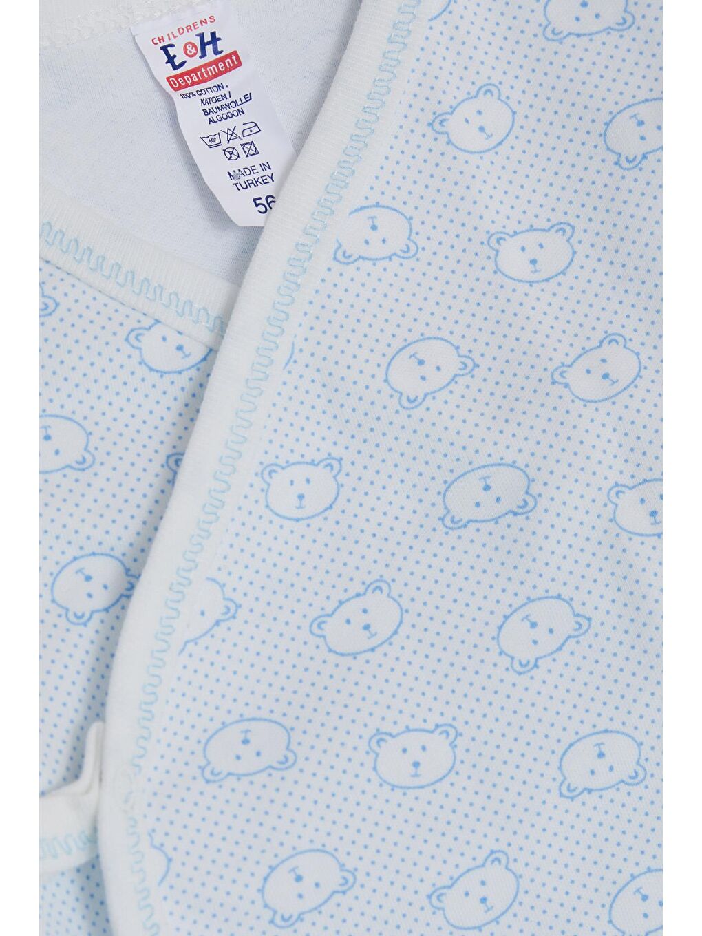 Erkek Bebek Hastane Çıkışı 5 li Puantiyeli Ayıcık Desenli Beyaz (0-3 Ay)-4