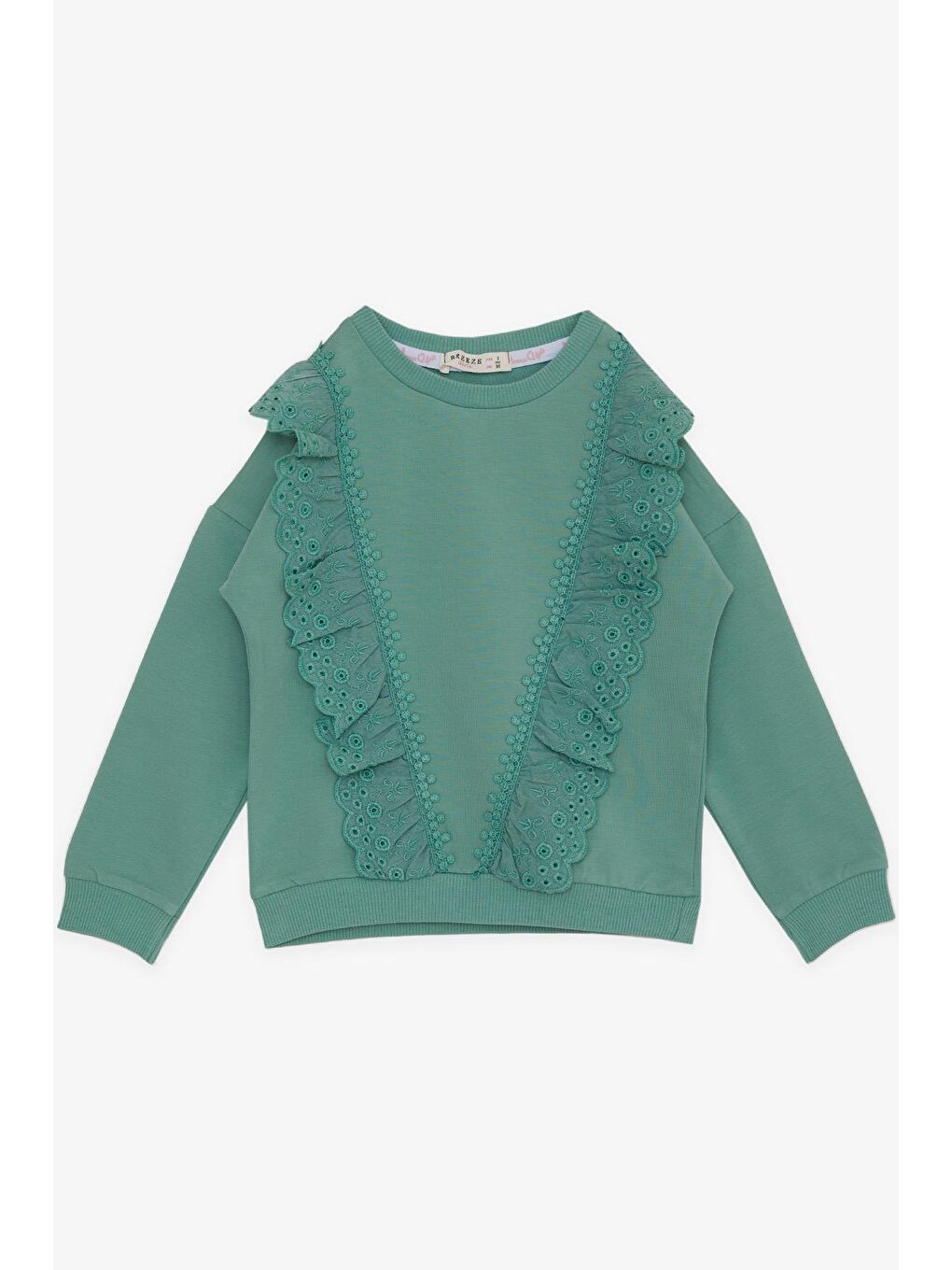 Breeze Yeşil Kız Bebek Sweatshirt Güpürlü Yeşil (1.5-2 Yaş)