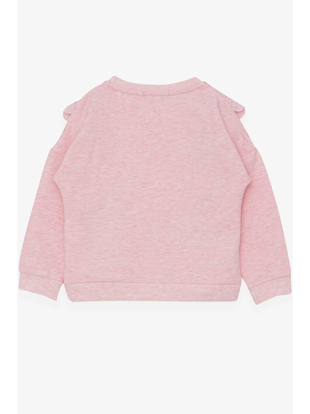 Pembe Kız Çocuk Sweatshirt Güpürlü Somon Melanj (1.5-5 Yaş)-1