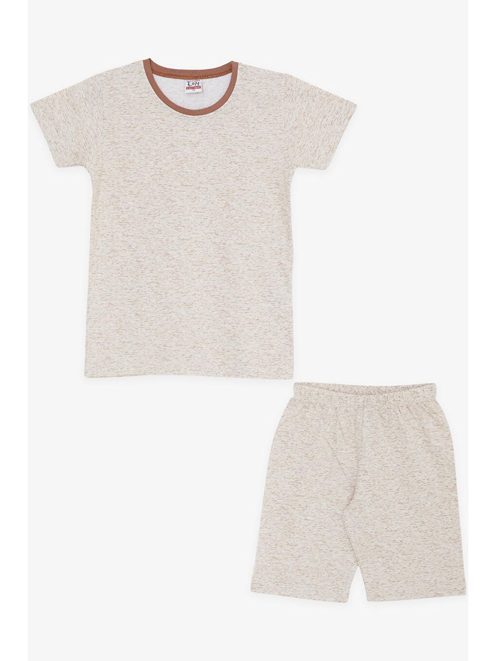 Erkek Çocuk Pijama Takımı Desenli Bej Melanj (4 Yaş)