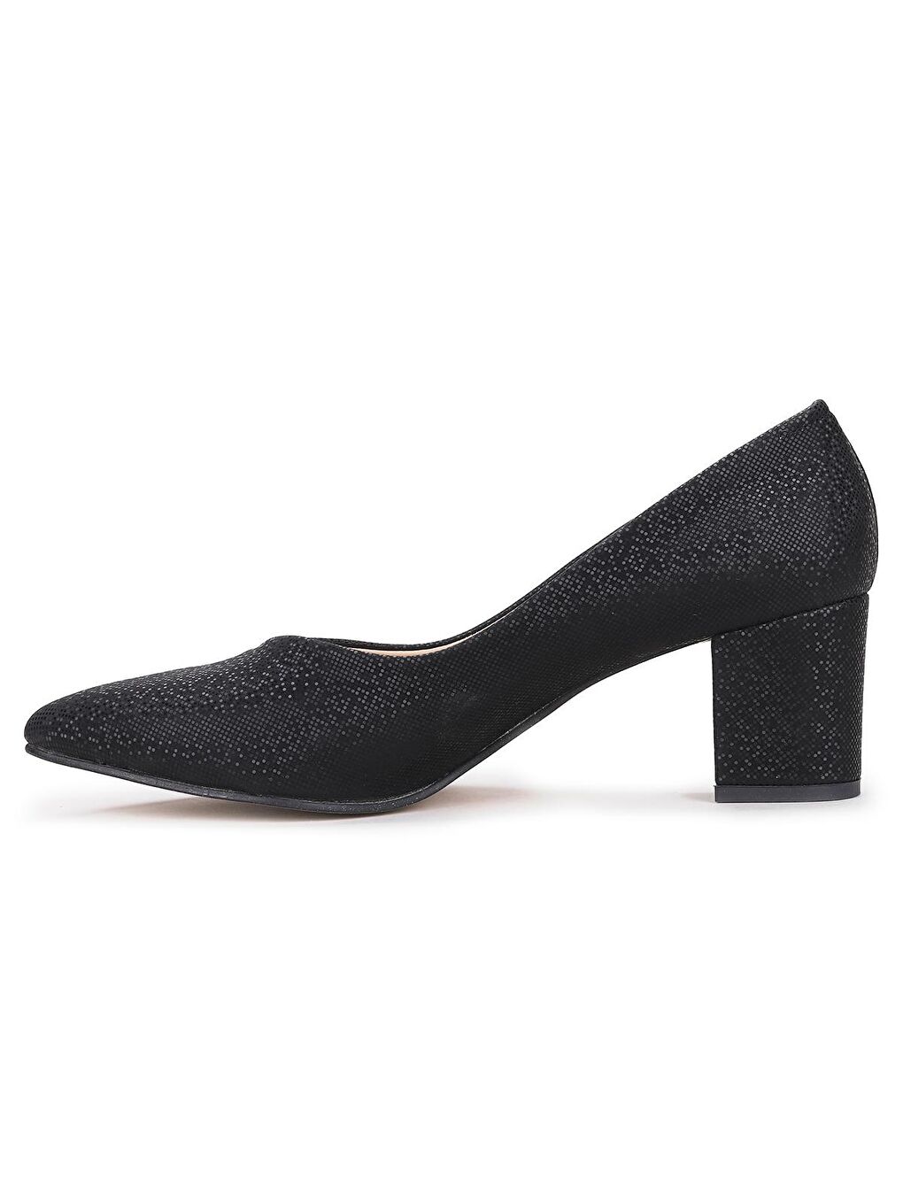 Siyah Alens 301 Mozaik Büyük Numara 6 Cm Topuklu Kadın Ayakkabı-3