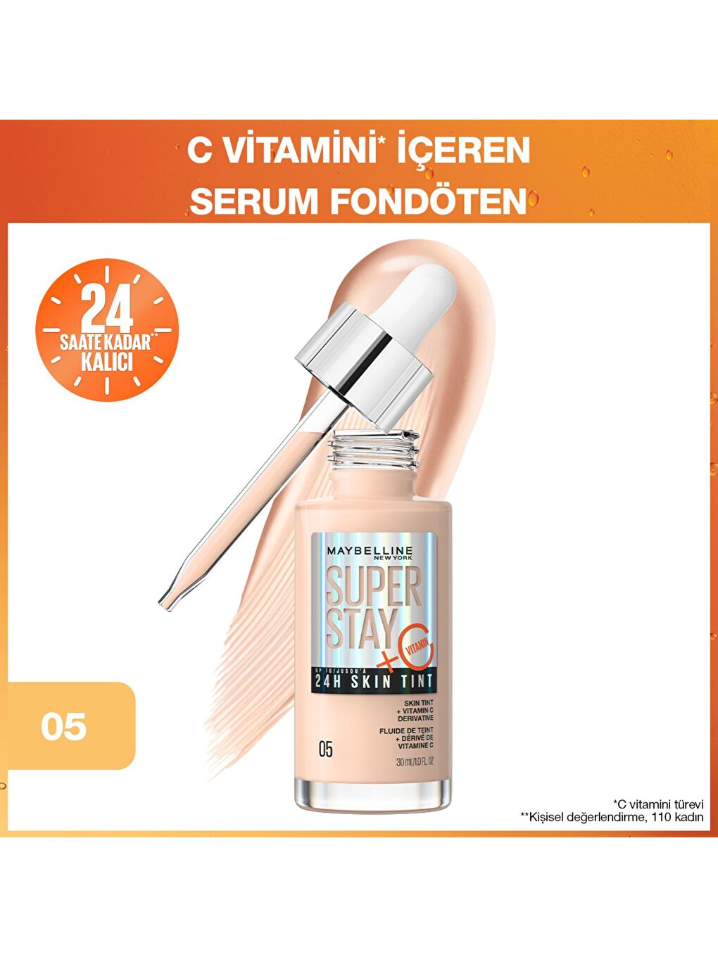 MAYBELLINE NEWYORK Nude Super Stay Skin Tint Fondöten - 05