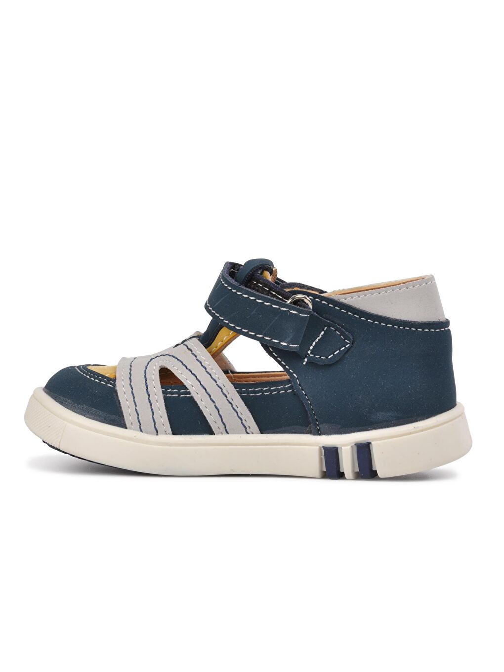 Lacivert-Bej Ortopedik Erkek Çocuk Sandalet 210108-1