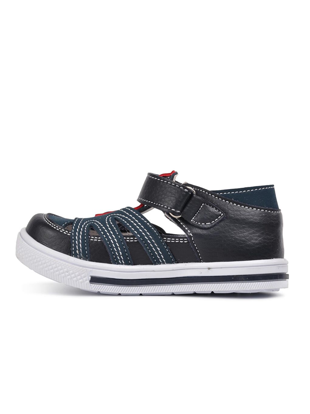 Lacivert-Kırmızı Ortopedik Erkek Çocuk Sandalet 210108-1