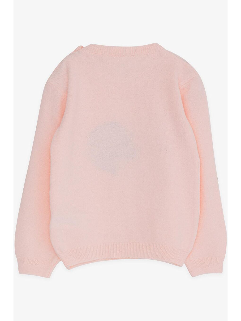 Pembe Kız Çocuk Triko Kazak Pullu  Baskılı Pudra (1.5-4 Yaş)-1