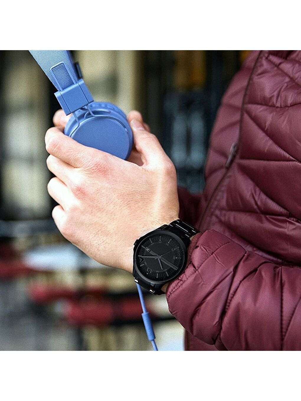 Siyah AX2104 Erkek Kol Saati-3