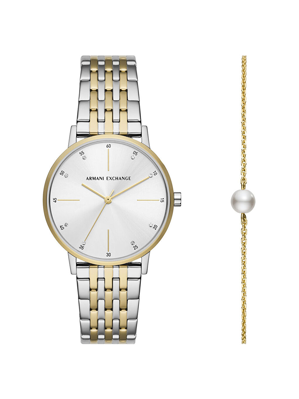 Sarı AX7156SET Kadın Kol Saati ve Bileklik Seti