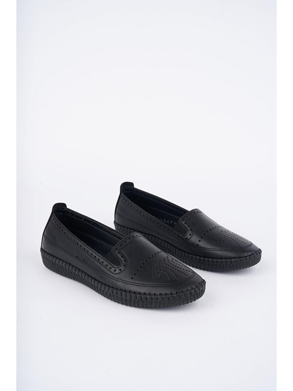 Siyah Julia  Günlük Ortopedik Şık Tarz ve Rahat Kadın Babet Ayakkabı-3