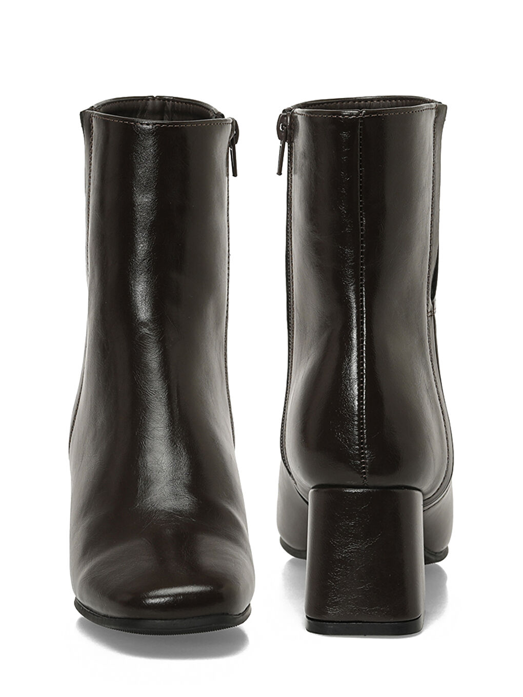 25K-7032 5PR Kahverengi Kadın Topuklu Bot-4