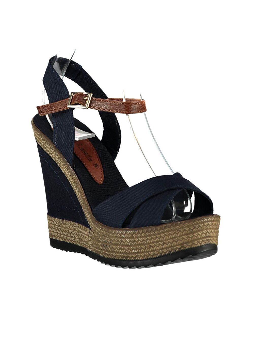 9674070905 Lacivert Dolgu Taban Kadın Ayakkabı-1