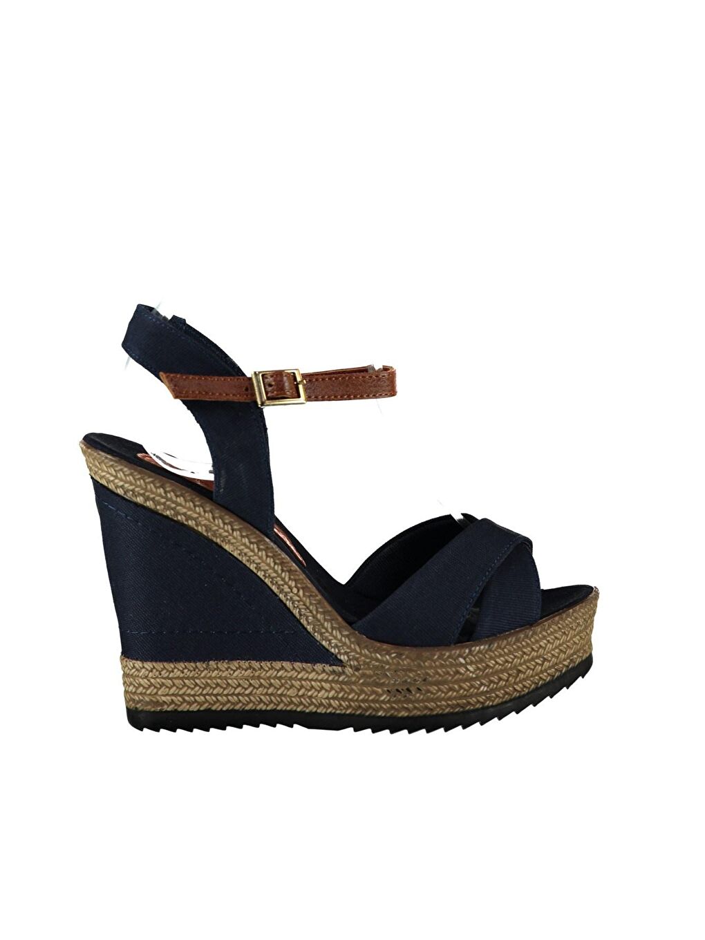 9674070905 Lacivert Dolgu Taban Kadın Ayakkabı-2