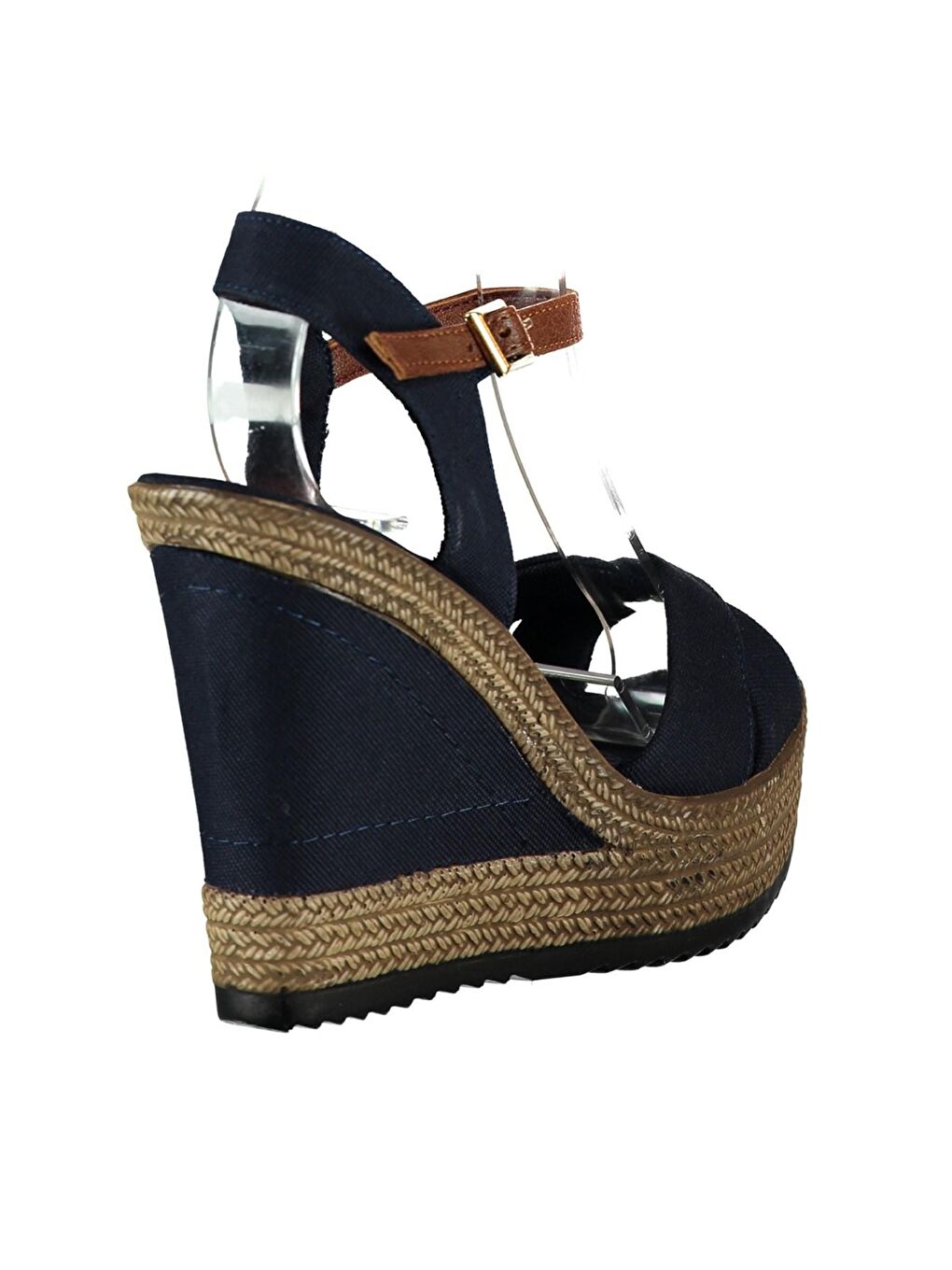 9674070905 Lacivert Dolgu Taban Kadın Ayakkabı-3