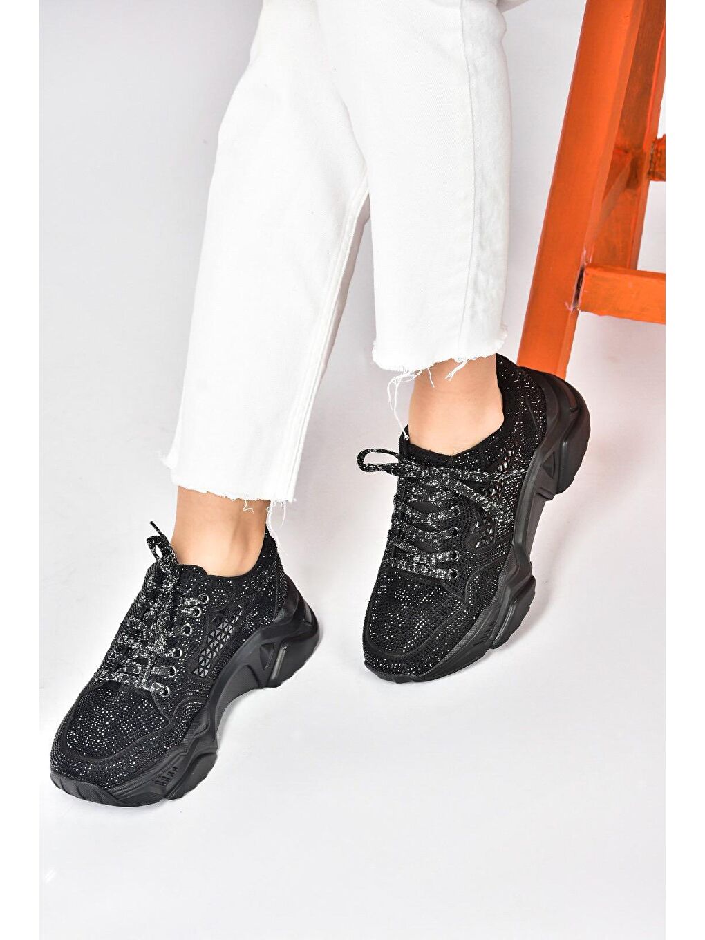 M444302814 Siyah Kadın Sneakers-1