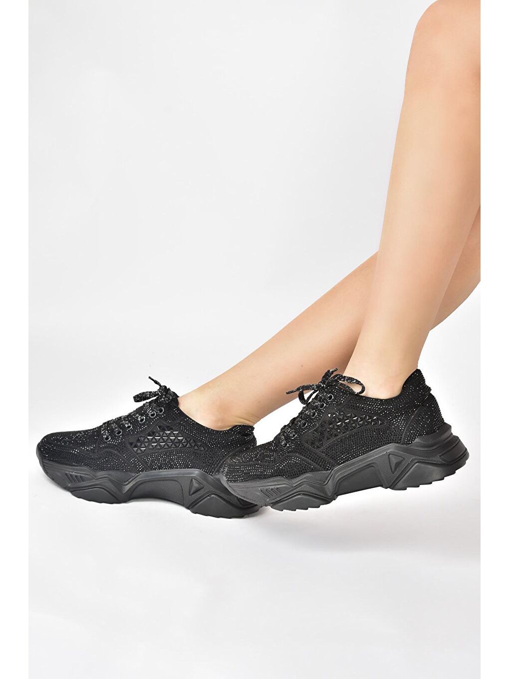 M444302814 Siyah Kadın Sneakers-2