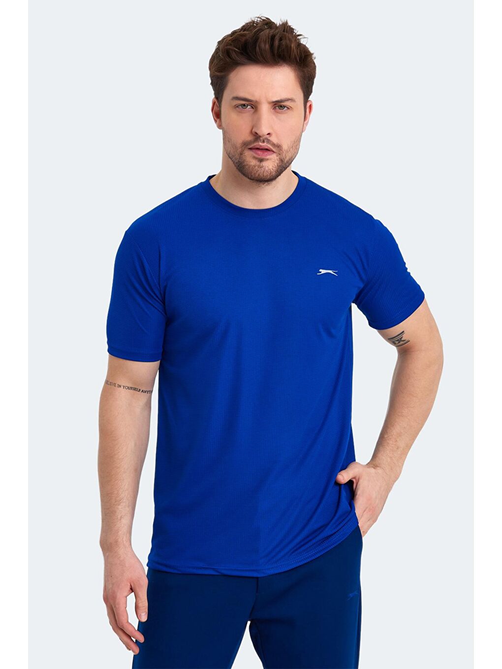 SLAZENGER Saks SENATO I Erkek T-Shirt Saks Mavi