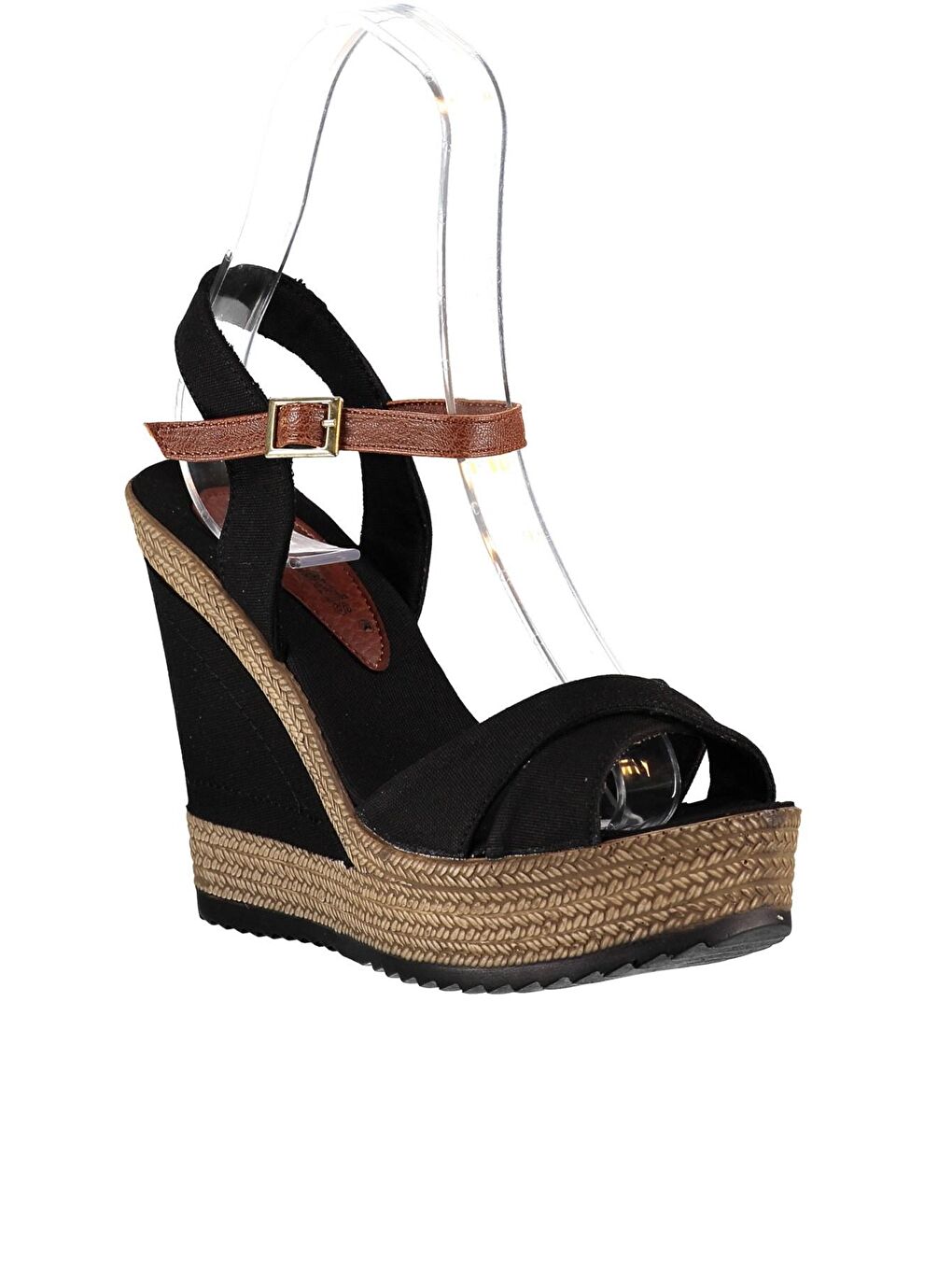 9674070905 Siyah Dolgu Taban Kadın Ayakkabı-3