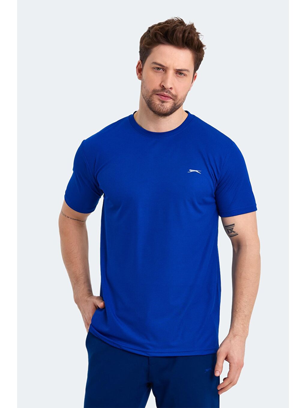 SLAZENGER Saks SENATO I Erkek T-Shirt Saks Mavi - 3