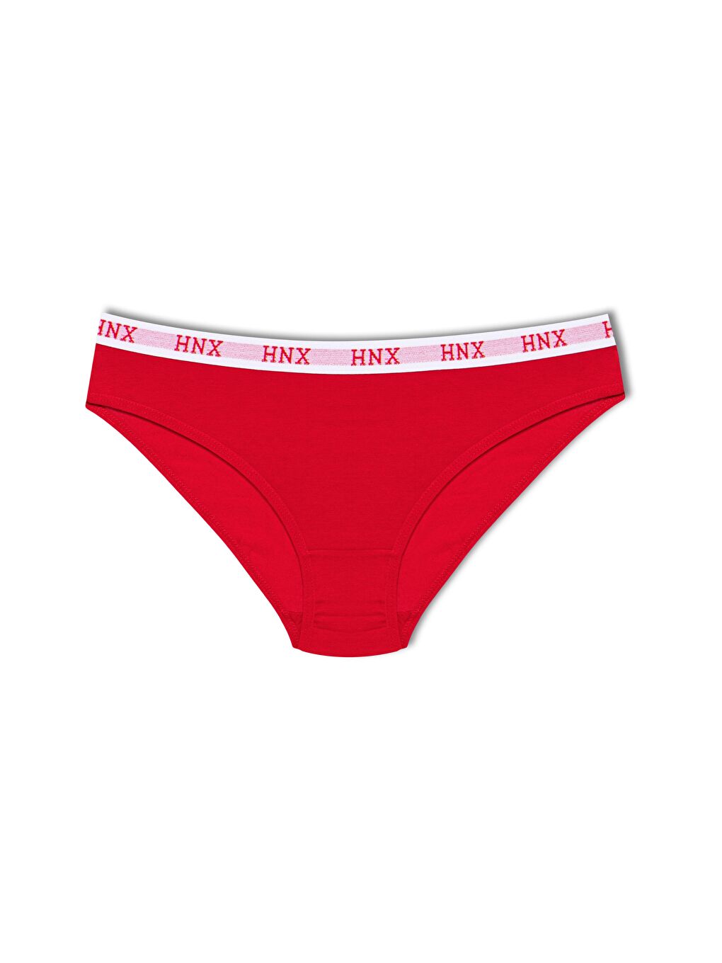Kırmızı Pamuklu Beli Yazılı Lastik Basic Kadın Külot