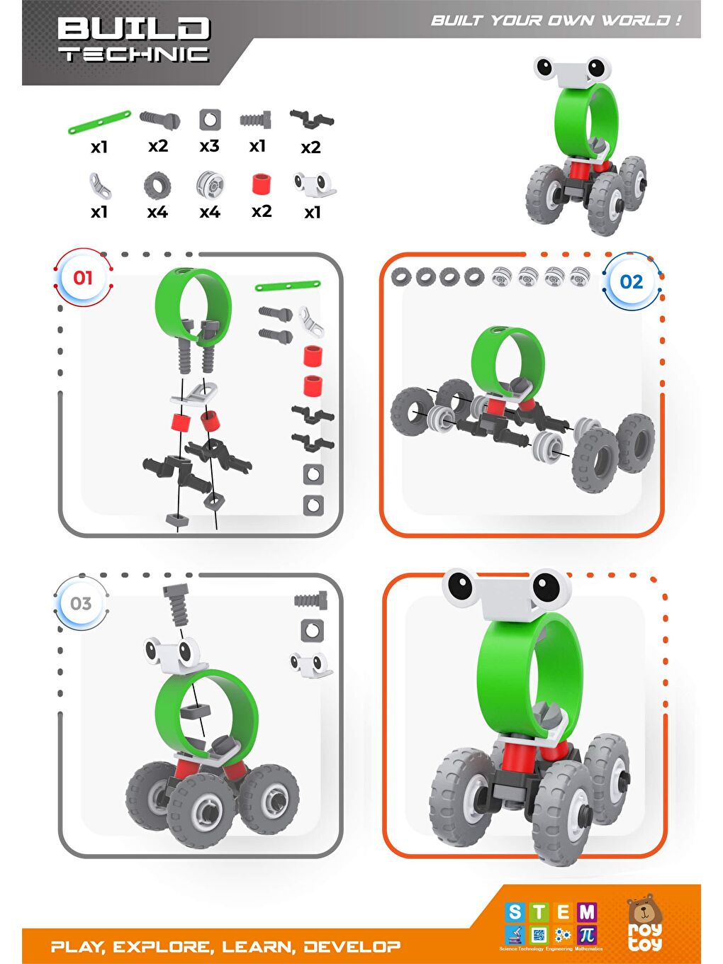 RoyToy Sök Tak Araçlar - Frogman (20 Parça) - 3