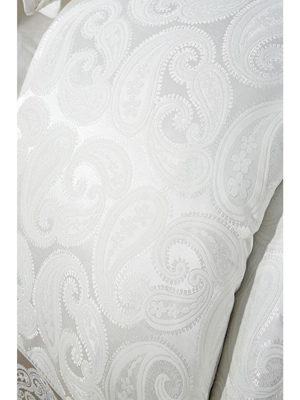 Ekru Şal 3 Parça Çift Kişilik Yatak Örtüsü Krem-4